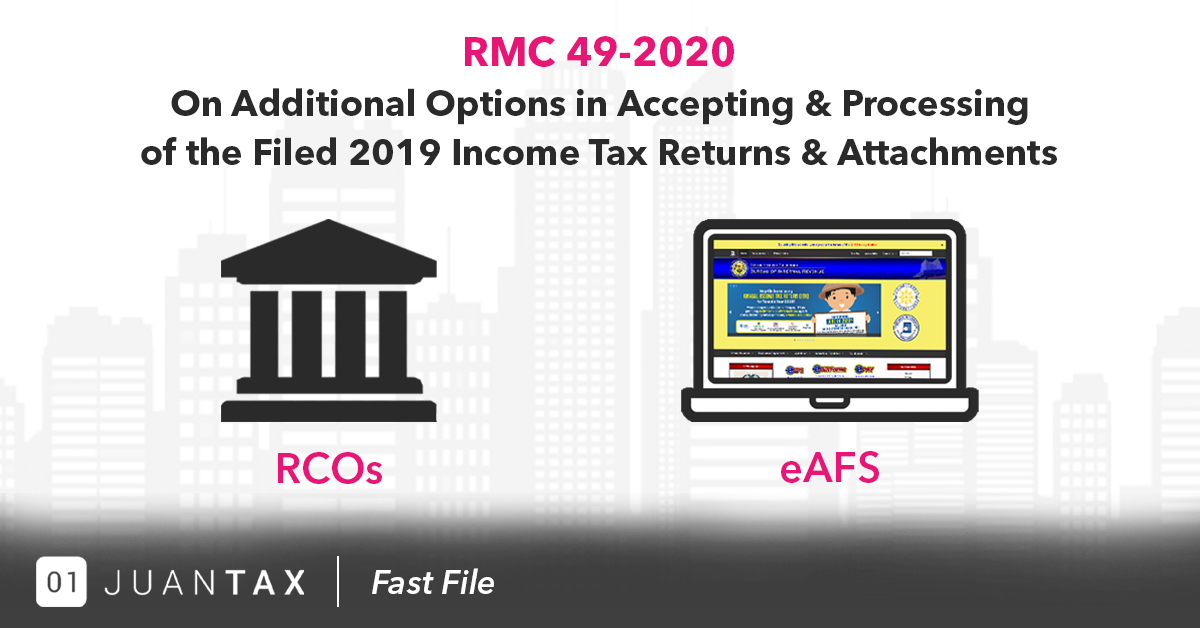 Rmc No 49 2020 Providing Additional Options In Accepting And